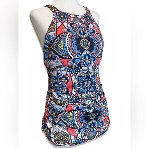 LA VIE EN ROSE - Aqua Halter Swim Mandala Design Swim Too